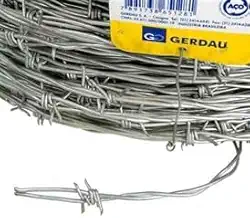 Arame Farpado Gerdau, Rolo 10 Metros, Galvanizado, Camada Pesada, 1,60mm, 250 kgf