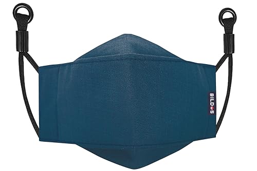 Image of Bildos Unisex 4 Layer Cotton Washable & Reusable with SSMMS Filter 3D Super Breathable Face Mask with Adjustable Ear Loop Without Valve (Multicolour) - Pack of 12