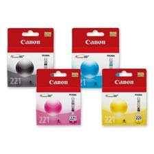 Canon CLI221BK/C/M/Y Ink Cartridges