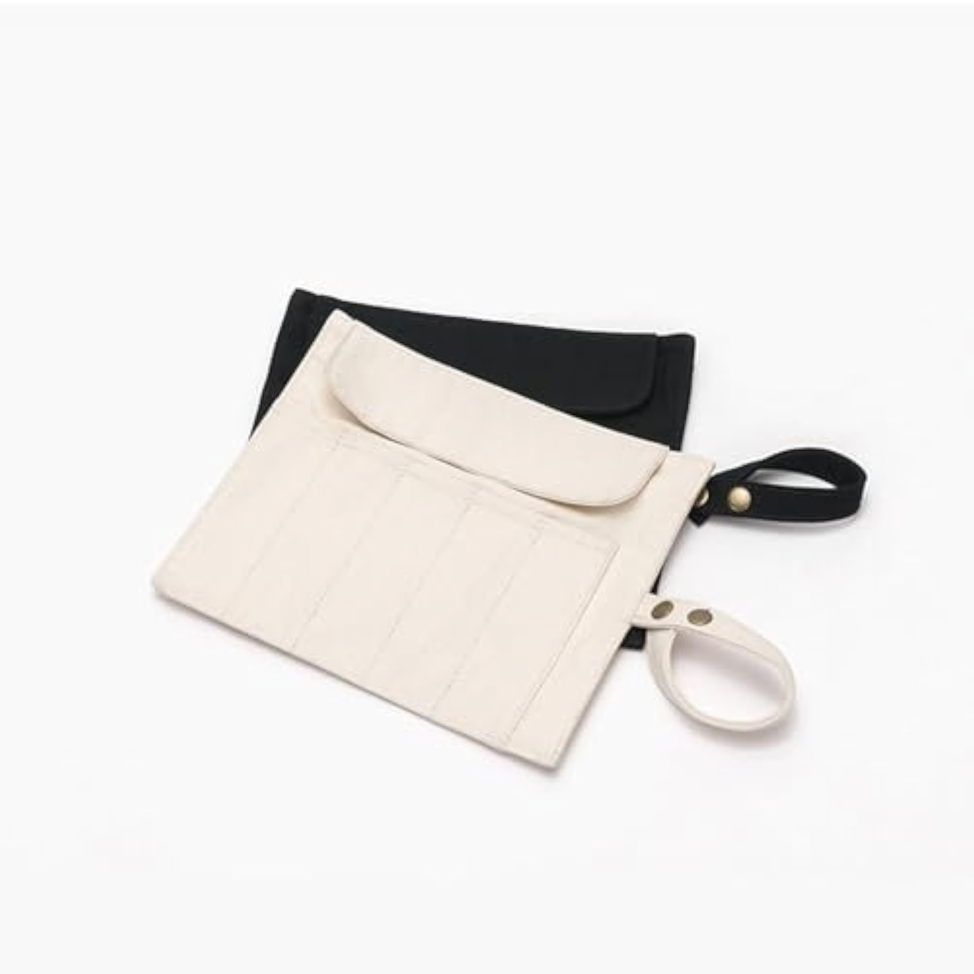 Vanity Brush Storage Bag, Simple Black Design