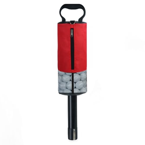 Retirador de bola de golfe autêntico, bolsa de golfe portátil com tubo de plástico removível, armaze