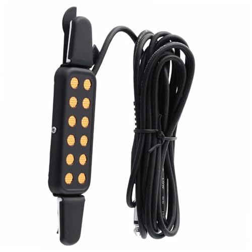 Pickups Set,Juego De Pastillas Para Guitarra Amplificador Transductor De Recogida De Guitarra Eléctrica Acústica De 12 Orificios, Cable De Micrófono Para Pastilla De Sonido Con Clip