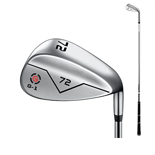 72 stopniowy klin golfowy, High Loft Sand Shot Club z frezowanymi rowkami CNC dla zwiększenia kontroli spinu.Głowica ze stali nierdzewnej posiada czarne wykończenie i ściętą wiodącą krawędź do czysteg