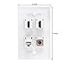 HDMI Coax Ethernet Wall Plate, 2 Port 4K HDMI Keystone, 1 Port Coax Keystone, 1 Port CAT6 Keystone Wall Plate