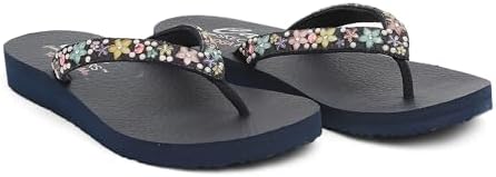 Skechers Women's Meditation-Dancing Daisy Flip-Flop, Navy, 8 | Image 1