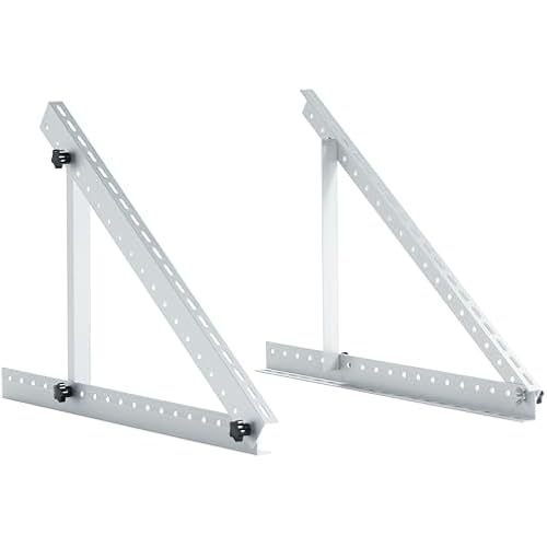 JJN 58" Solar Panel Mount, 0 to 90° Adjustable, Aluminum Stand
