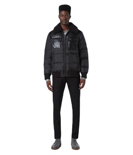 Image of Andrew Marc Men's Andrew Marc Men's Faux Leather Sherling Jacket