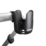 Dooky - Getränkehalter für Kinderwagen und Buggy - Universal Becherhalter Kinderwagen Flaschenhalter Kaffeehalter - Klettverschluss, Anti-Rutsch-Schicht, 360° Flexibilität, BPA-frei - Schwarz