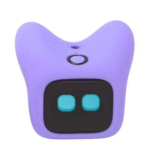 ZAICOLER KI‑Schreibtischroboter Magnetisches Aufladen Emotionserkennungssystem Schreibtischbegleiter Text‑ und Haustier‑Dualmodi KI‑Roboterhaustier mit 800mAh für Sprachenlernen (Purple)