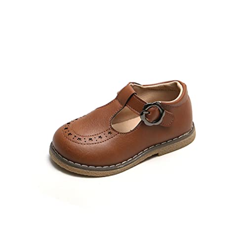 Girls School Uniform Shoes T-Strap Flats Dress Shoes