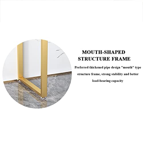 White Console Table Metal And Marble Hall Console Sofa Table, Narrow Bar Table, Simplify Long Table For Foyer Entryway Bedroom (Color : Style 1, Size : 150 * 33 * 85Cm) #TOP3