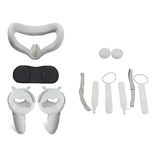 Tampa anti-derrapante Rocker VR Lens Cover Estojo de silicone Lidar com Alça Grip Strap para -Oculus