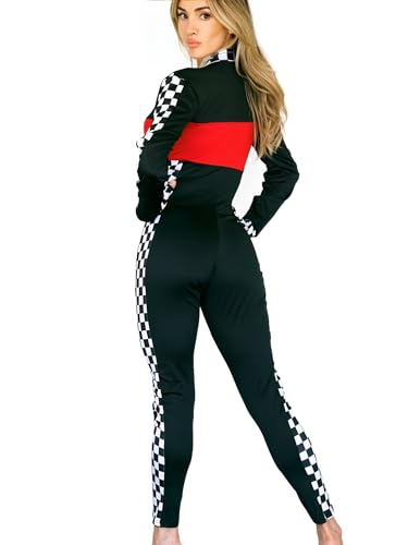 Beauty's Love Halloween Racer Costume-Speed Car Driver Jumpsuit Costume for women