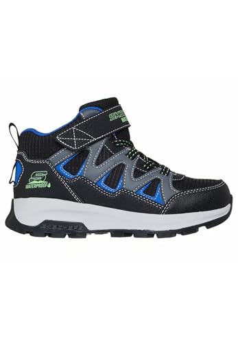 Skechers Bambino Waterproof: Storm Blazer - Drizzle Squad Sneaker In Nero/Blu, Taglia 37 - 3