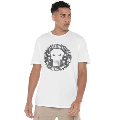 T-shirt Punisher Marvel Cotton Soul en coton blanc pour homme