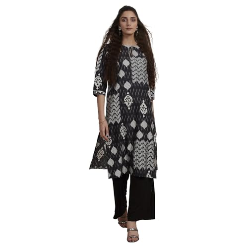 Image of BIBA Women Cotton Printed Straight Kurta