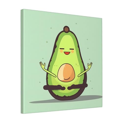 Toile yoga avocat 40,6 cm pour égayer un mur vide et triste de bureau