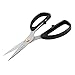 Aexit Stainless Steel Hand Operated Tools Blade Paper Cutting Scissors Shears Black Silver Tone 5.7