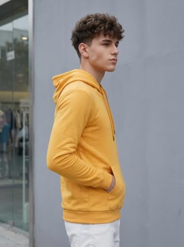 Image of HOODMASTER Unisex Fleece Hoodie Sweatshirt with Pockets Full Sleeves Regular Fit Solid Pattern Hooded Neck and Standard Length | Hoodies for Men & Women