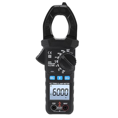 Asixxsix デジタルクランプメーターマルチメーター、AC/DC電流&電圧アンプクランプマルチメーター抵抗キャパシタンスダイオードバックライト懐中電灯データホールド、エレクトリックツール
