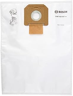Bosch Professional 2607432037 Fleece Dust Extractor Bags (5 Bags, for GAS 35, in Plastic Pouch), White