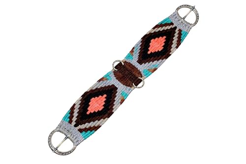 Cheval’s Western Mohair Wool Horse Cinch Saddle Girth with Stainless Steel Buckles, Breathable Durable Equestrian Tack for Trail Riding Barrel Racing & Saddle Use- Mocha Peach, 34