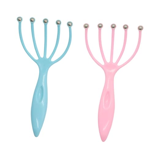 Beavorty 2pezzi Massaggiatore per Capelluto Dita Portatile Strumento per Massaggi Manuale Dispositivo per Rilassamento per Uso Casa Ufficio Viaggio