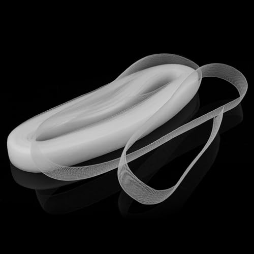 Ech.Apr 50 metros 1 polegada de poliéster trançado de crina de cavalo para costurar, borda de crina para desossar, costura, chapéu, saia, vestido de noiva, vestidos de baile, branco