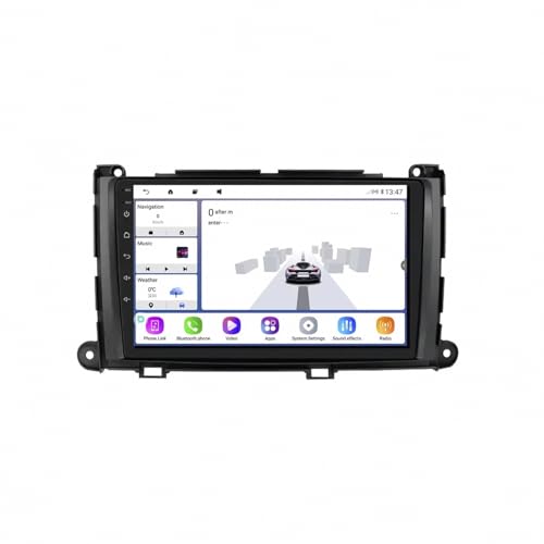 Autoradio pour Toyota Sienna 2009-2014 GPS Europe 1G+32G 4 核车载导航影音一体机