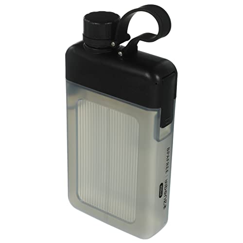 Kichvoe Portable Square Water Bottle 15Oz Lightweight Reusable Sports Flask with Leakproof Lid for Outdoor Gym Travel