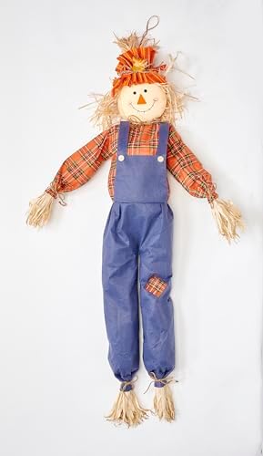 68" Stuffed Harvest Scarecrow,Sits or Hangs image 4