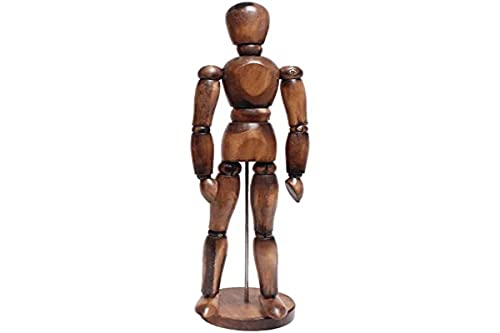 Manequim Articulado Sinoart Vintage 30 cm Marrom, Sinoart, Sfm018-Ac-C, Marrom