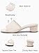 Coutgo Womens Slide Sandals Mesh Chunky Heels Mules Square Open Toe Slip On Summer Dress Shoes,Nude,size 7.5