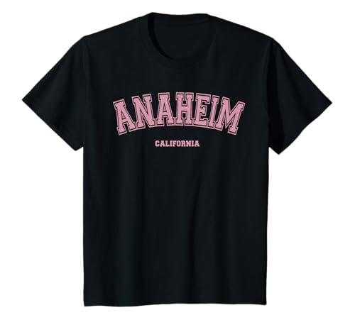 Pink Anaheim California CA Varsity Style on Anaheim T-Shirt