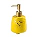 Dozownik mydła 300 ml / 10,15 uncji ceramiczny dozownik szamponu balsamu do rąk butelka na mydło marmurowy wzór pusta pompa butelka pojemnik do wielokrotnego napełniania do łazienki łazienki łazienki łazienki łazienki kuchni biura hotelu akcesoria (żółty)