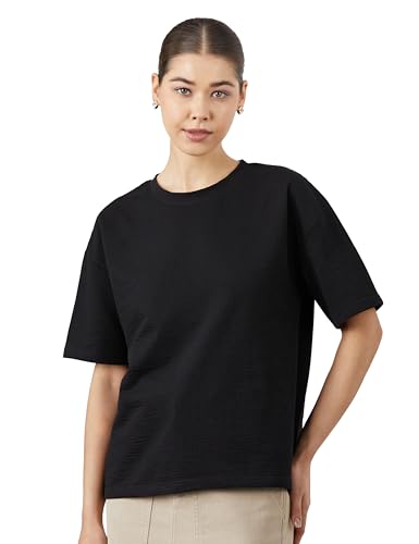Image of Amazon Brand - Symbol Women's Oversized Textured T-Shirt | Seersucker (Available in Plus Sizes)