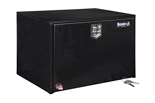 Buyers Products 1704305 Black Steel Underbody Truck Box, 24 x 24 x 36 Inch, Made In The USA, 14 Ga Black Steel Trailer/Truck Bed Tool Box, Weather-Resistant, Locking T-Latch
