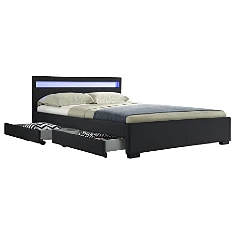 Fournier Décoration CW8916B Drawer - Cama con somier y cajones de Piel sintética Mate Cover