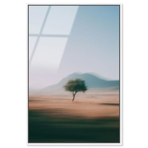 Desert Motion III Framed Acrylic Print Western Photography by Art Remedy, White Frame, 30 x 45
