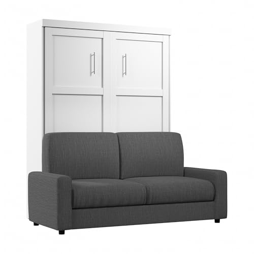 Bestar Pur Queen Murphy Bed with Sofa, 78-Inch Wall Bed