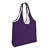 WSSYYBF Dark Purple Canvas Tote Bag, Polyester Shopping Tote, Large Capacity #3