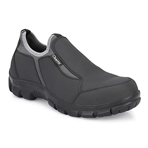 Ozarro Black Genuine Leather Steel Toe Safety Shoe (S4433) (B09LK1SLG4) Amazon Price History, Amazon Price Tracker