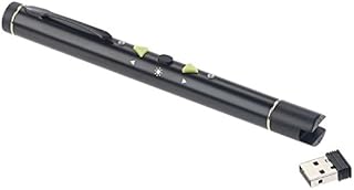 GeneralKeys Puntatori per presentazioni - puntatore laser: presentatore multimediale, puntatore laser verde, batteria (verde, pointer potente, penna)