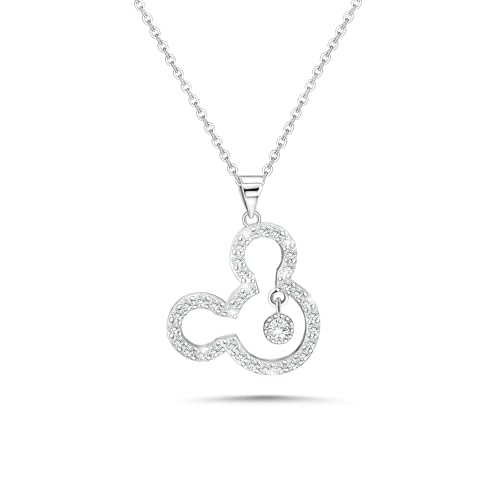 Generic Sterling Silver Hypoallergenic Cubic Zirconia Mouse Pendant Necklace - Dainty Lovely Fashion Jewelry Adorable Gift for Girls, Teens, Women