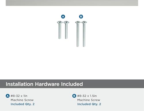 Image of Amerock | Cabinet Pull | Polished Nickel | 8-13 /16 inch (224 mm) Center to Center | Monument | 1 Pack | Drawer Pull | Cabinet Handle | Cabinet Hardware