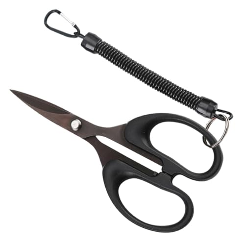 VANZACK Tijeras De Pesca Portátiles De Acero Inoxidable Recubrimiento De Titanio, Cortador Multifunción para Líneas Trenzadas, Herramienta Resistente para Aparejos De Pesca Exteriores