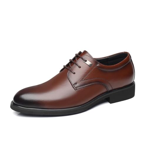 Men's Lightweight Dress Shoes Classic Leather Walking Business Office Pointed Toe Summer Lace Up Oxford Shoes