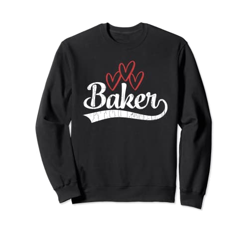 Baker Heart Funny Baking Cookie Crew Bake Lover Gráfico Sudadera
