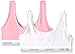 Calvin Klein Big Girls' Modern Cotton Bralette, 2 Pack-Satchet Pink, Classic White,XL