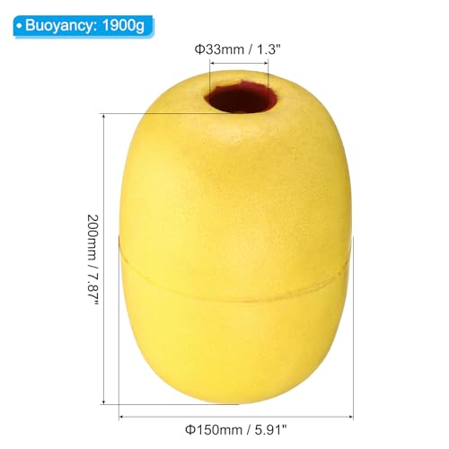 PATIKIL Boia flutuante de corda de 20 cm x 15 cm, boia flutuante de água profunda de 1900 g, ótima p